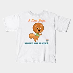 I Love Dogs. People, not so much. Kids T-Shirt